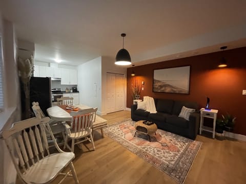 Couch has a queen sized pull-out with extra linen provided