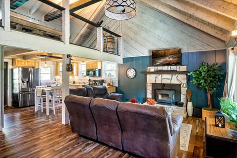 View from the front entrance into the living/kitchen areas