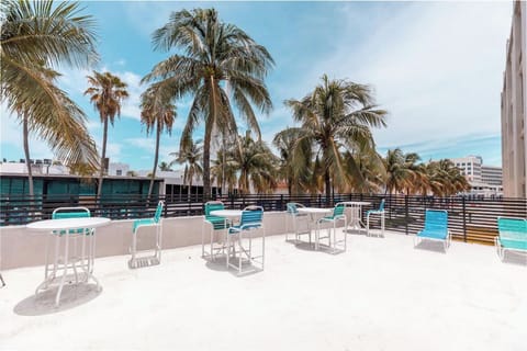 Condominium terrace city view 