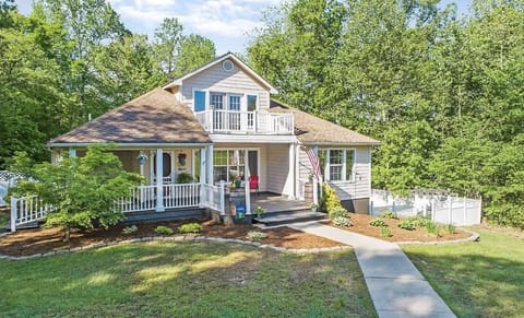 The front of our Staycation Home. Entrance is on the front porch. 