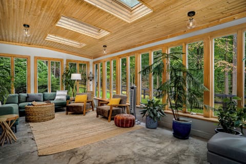 Solarium with heated floors- perfect for winter!