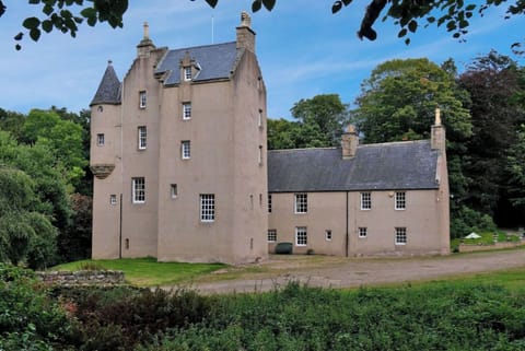 Lickleyhead Castle seen from across the back burn