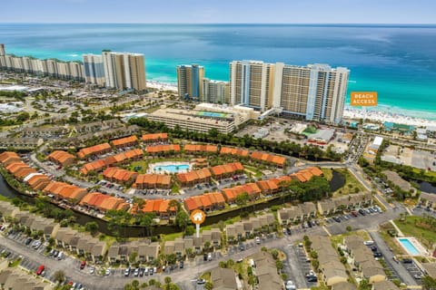 Aerial view showing our location in relation to beach access