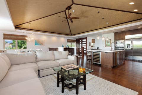 Large open concept living and dining area