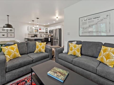 Open living and dining area.