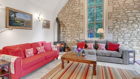 The open plan living room is the heart of the home.
