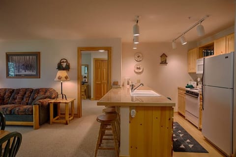 kitchen feat entrance to master bedroom