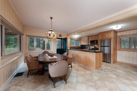 Dining area and kitchen