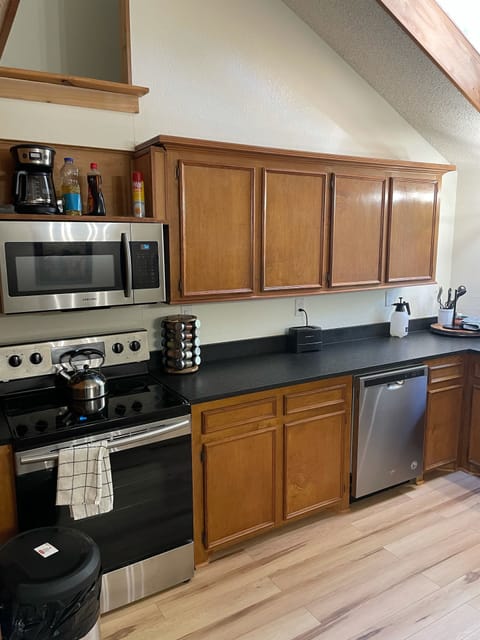 New Stove, Microwave, Granite Countertop, Dishwasher, Supplies & Coffee Maker