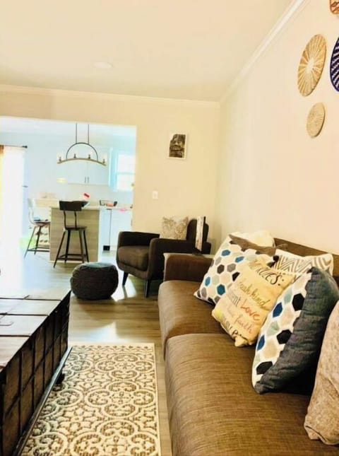 Comfortable furniture and open floor plan