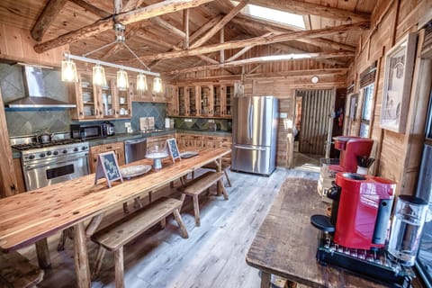 Open concept living, dining & kitchen. Dining table seats up to 12.
