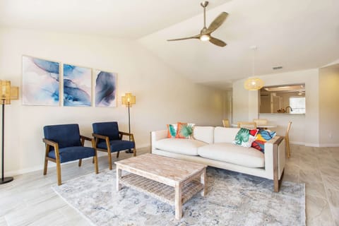 Living Room with cozy sofas and TV