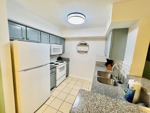 Fully stocked kitchen with all cooking utensils to cook  a full course meal