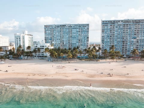 Our building is RIGHT ON THE ISLA VERDE BEACH -- you cannot get any closer!
