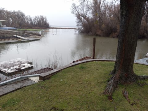 Lake view from deck and living room