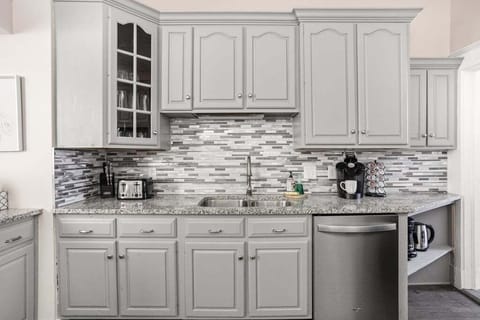 Enjoy the fully stocked kitchen with everything you'll need to prepare meals. 