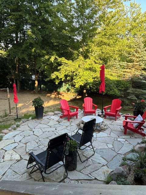 Smokeless fire pit for cool evenings and roasting s’mores! Sticks included.