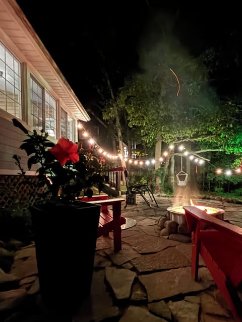 Relax at the end of the day around the fire or in the hot tub!