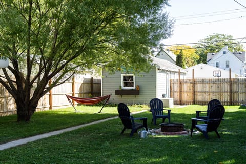 Fire pit and hammock!