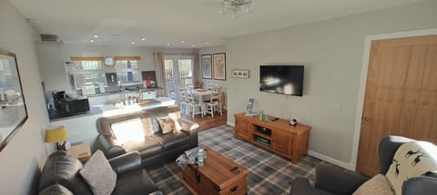 1. Living area through to kitchen and dining space