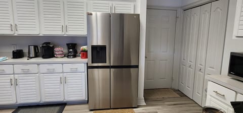 new appliances fridge double door. filtered water and ice maker