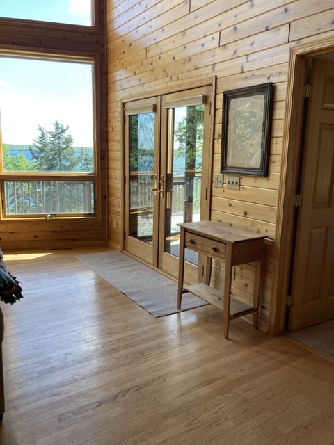 entry from front door - 1st door - leads to master, french doors lead to porch