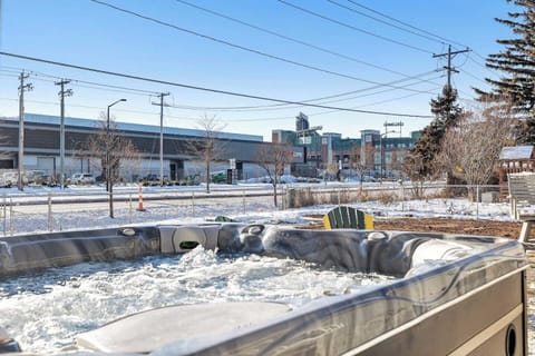 Hot tub view of Lambeau Field & Resch Expo