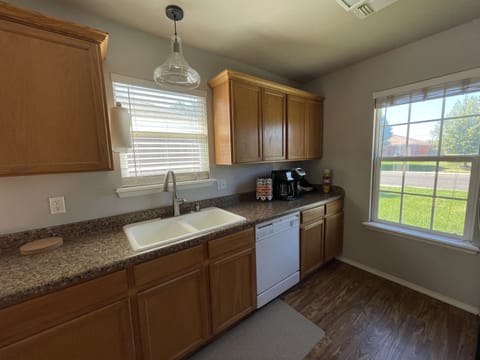 Sink, dishwasher and coffee bar