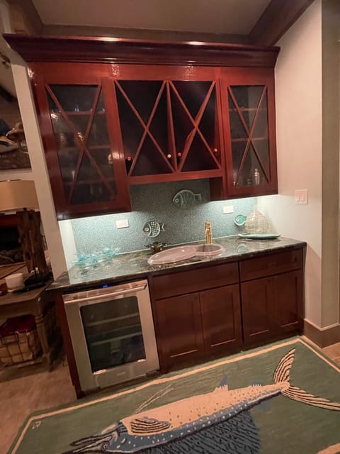 Wet bar with party accessories