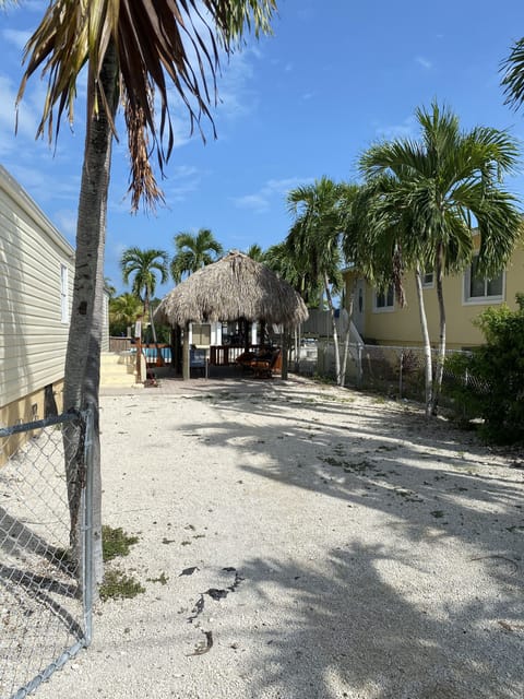 Front view of home and tiki 