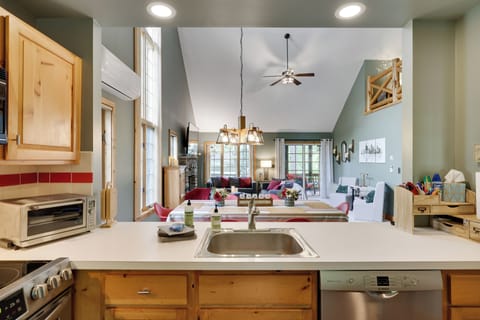 Open concept kitchen allows you to cook and entertain at the same time.