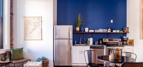 Open concept dining and living space