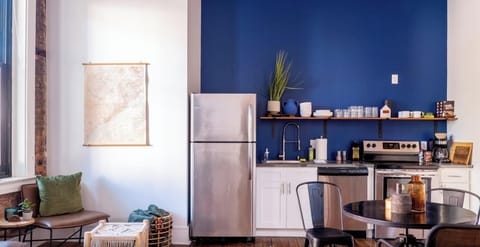 Open concept dining and living space