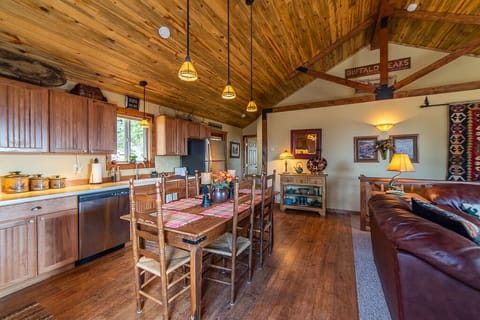 Plenty of counter space and fully stocked cabinets help to make this better than home!
