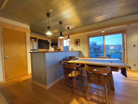 Dining Room: Table seats 5. Deck is private & perfect for cocktails. 