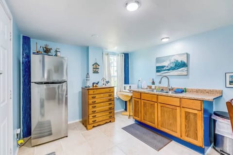 1st floor kitchenette with fridge and microwave.