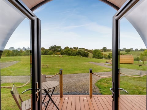 Terrace | Brook Valley Glamping-Elm - Brook Valley Glamping, Llanfair Caereinion