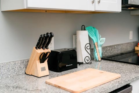 Fully stocked kitchen with amenities 