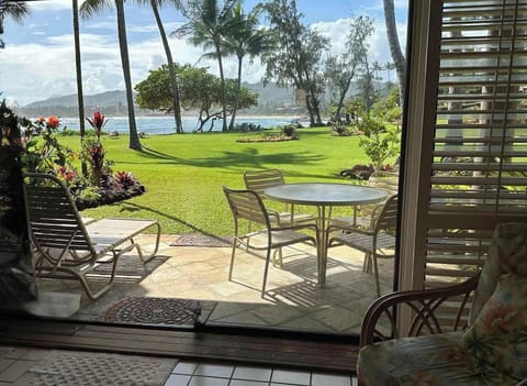 Ocean view from inside the home.