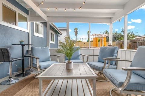 Patio seating to enjoy an afternoon.