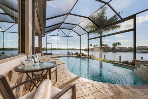 Infinity pool at vacation rental