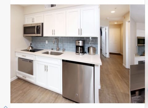 Upgraded sparkling kitchen.