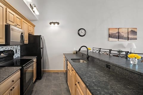 Kitchen with huge cooking area.