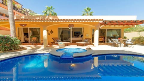 Relax in your own private pool and hot tub, perfect for a peaceful afternoon.