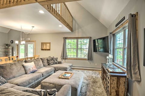 New Durham Vacation Rental | 3BR | 2BA | 2-Story House | Stairs Required