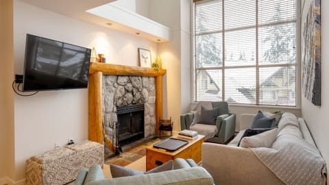 2nd Level - Living Room With Gas Fireplace