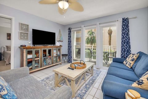 Beach Club 138 - Living Room Area with Private Balcony Access