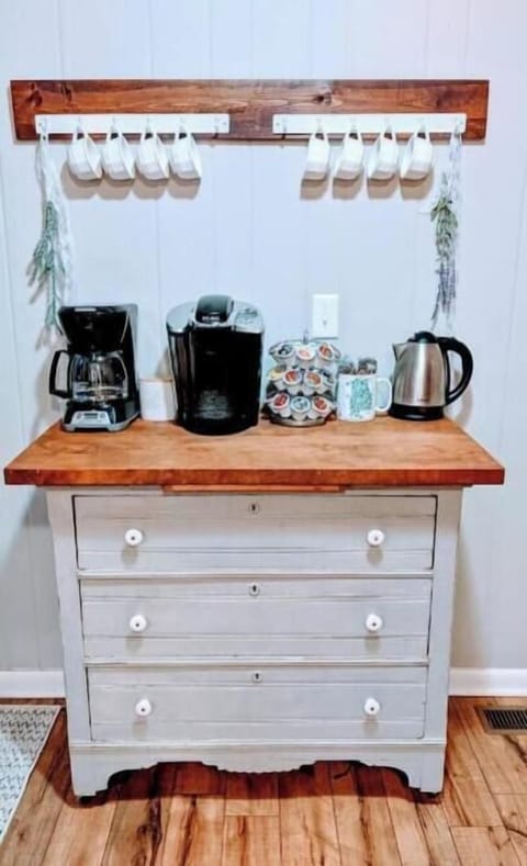 Fully stocked Coffee Bar