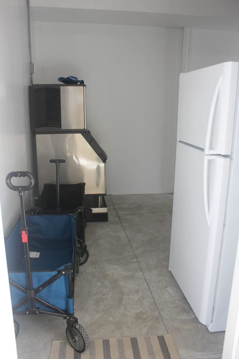 Extra refrigerator by ice machine 