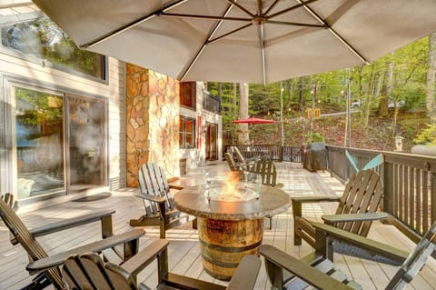 gas firepit with outdoor seating 